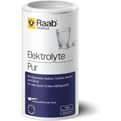 Raab Vitalfood Raab® Elektrolyte Pur (320 g) Ohne Zucker & Süßungsmittel Elektrolyte Pulver perfekt für Sport & Alltag bei Flüssigkeitsverlust zur Mineralstoffversorgung – vegan Raab Vitalfood Raab® Elektrolyte Pur (320 g) Ohne Zucker & Süßungsmittel Elektrolyte Pulver perfekt für Sport & Alltag bei Flüssigkeitsverlust zur Mineralstoffversorgung – vegan