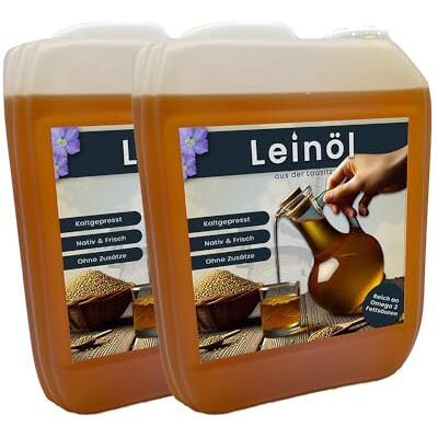 Hoyo Technology GmbH 20 Liter Leinöl Leinsamenöl frisch nativ kaltgepresstes Leinöl für gesunde Energie 2 x 10 Liter Hoyo Technology GmbH 20 Liter Leinöl Leinsamenöl frisch nativ kaltgepresstes Leinöl für gesunde Energie 2 x 10 Liter
