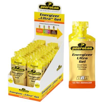 Peeroton Energizer Ultra Banana Isotonic Energy Gel für maximale Ausdauer mit 26.5 g Kohlenhydraten, wirkt nach 2-5 Minuten, Power Gel leicht verdaulich und bekömmlich, 40 ml (24er Pack) Peeroton Energizer Ultra Banana Isotonic Energy Gel für maximale Ausdauer mit 26.5 g Kohlenhydraten, wirkt nach 2-5 Minuten, Power Gel leicht verdaulich und bekömmlich, 40 ml (24er Pack)