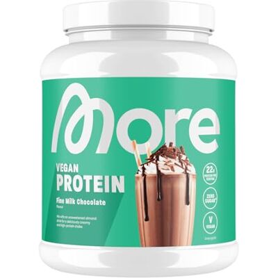 MORE NUTRITION MORE Vegan Protein Fine Milk Chocolate 600 g Proteinpulver mit bis zu 22 g Protein pro Portion, mit Erbsen-, Sonnenblumen- und Kürbiskernprotein made in Germany MORE NUTRITION MORE Vegan Protein Fine Milk Chocolate 600 g Proteinpulver mit bis zu 22 g Protein pro Portion, mit Erbsen-, Sonnenblumen- und Kürbiskernprotein made in Germany