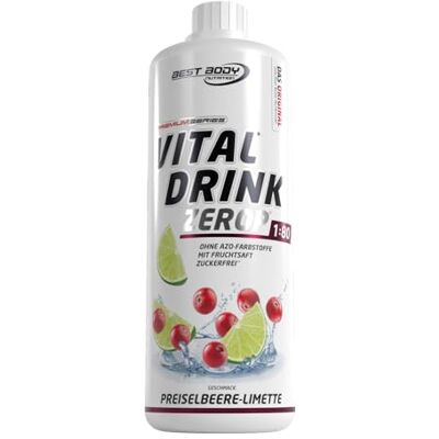 Best Body Nutrition Vital Drink Zerop (1000ml) Lingonberry Lime Intra- & Post-Workout Intra-Workout Zuckerfrei, ohne Aspartam, kalorienarm, mit Vitamin B1, B6 und Niacin, Mischverhältnis 1:80, Geschmack Preiselbeere Limette Best Body Nutrition Vital Drink Zerop (1000ml) Lingonberry Lime Intra- & Post-Workout Intra-Workout Zuckerfrei, ohne Aspartam, kalorienarm, mit Vitamin B1, B6 und Niacin, Mischverhältnis 1:80, Geschmack Preiselbeere Limette