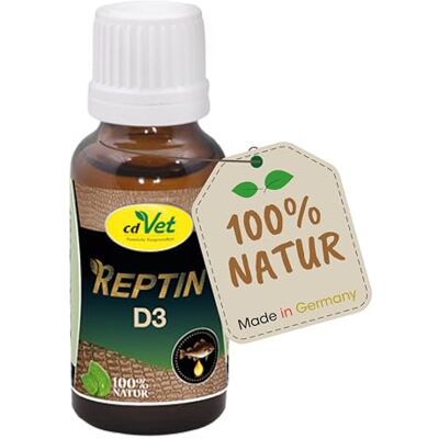 cdVet Naturprodukte REPTIN -D3- 20 ml Reptilien Lieferant für Omega-3-Fettsäuren + Vitamin D Knochenaufbau Regulierung des Calcium-Haushaltes 100% Dorschlebertran - cdVet Naturprodukte REPTIN -D3- 20 ml Reptilien Lieferant für Omega-3-Fettsäuren + Vitamin D Knochenaufbau Regulierung des Calcium-Haushaltes 100% Dorschlebertran -
