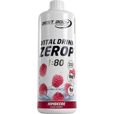 Best Body Nutrition ZEROP Vital Zuckerfreies Getränkekonzentrat Sirup Himbeere Ohne Aspartam 1 L ergibt 80 L Getränk Fitness Drink mit Vitaminen B1 B6 Niacin Kalorienarm Wassersprudler Best Body Nutrition ZEROP Vital Zuckerfreies Getränkekonzentrat Sirup Himbeere Ohne Aspartam 1 L ergibt 80 L Getränk Fitness Drink mit Vitaminen B1 B6 Niacin Kalorienarm Wassersprudler