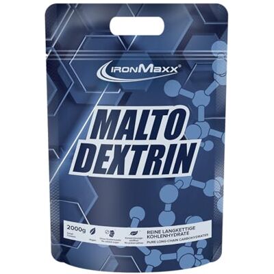 IronMaxx Maltodextrin Weight Gainer zum Zunehmen 2000g, Geschmacksneutral Mit 230kcal & 58g Kohlenhydrate pro Portion, Mass Gainer für Kraftsportler mit 100% reinem Maltodextrin IronMaxx Maltodextrin Weight Gainer zum Zunehmen 2000g, Geschmacksneutral Mit 230kcal & 58g Kohlenhydrate pro Portion, Mass Gainer für Kraftsportler mit 100% reinem Maltodextrin