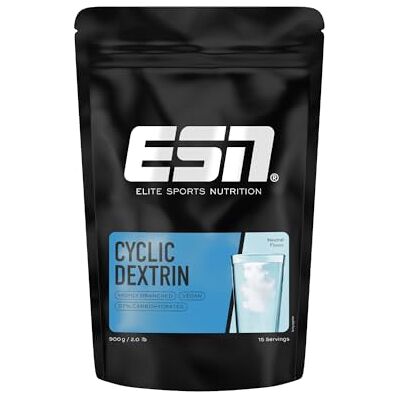 ESN Cyclic Dextrin, 900 g Beutel, 15 Portionen, Neutral, hochverzweigtes zyklisches Dextrin, laktosefrei & vegan, made in Germany ESN Cyclic Dextrin, 900 g Beutel, 15 Portionen, Neutral, hochverzweigtes zyklisches Dextrin, laktosefrei & vegan, made in Germany