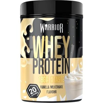 Warrior Whey Protein Pulver 500 g, Eiweiß Shake – Vanille-Milchshake Warrior Whey Protein Pulver 500 g, Eiweiß Shake – Vanille-Milchshake