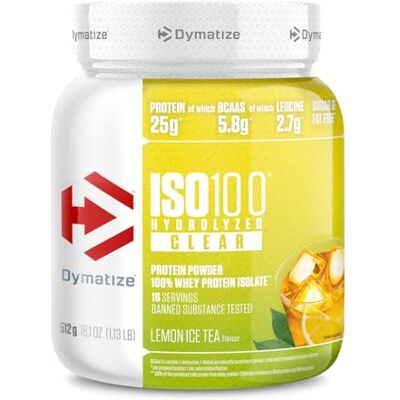 Dymatize ISO 100 Hydrolized Clear Lemon Ice Tea 512g Whey Protein Pulver Dymatize ISO 100 Hydrolized Clear Lemon Ice Tea 512g Whey Protein Pulver