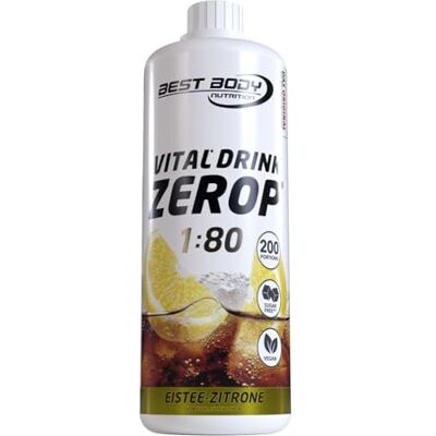 Best Body Nutrition Vital Drink Zerop (1000ml) Iced Tea Lemon Intra- & Post-Workout Intra-Workout Zuckerfrei, ohne Aspartam, kalorienarm, mit Vitamin B1, B6 und Niacin, Mischverhältnis 1:80, Geschmack Eistee Zitrone Best Body Nutrition Vital Drink Zerop (1000ml) Iced Tea Lemon Intra- & Post-Workout Intra-Workout Zuckerfrei, ohne Aspartam, kalorienarm, mit Vitamin B1, B6 und Niacin, Mischverhältnis 1:80, Geschmack Eistee Zitrone
