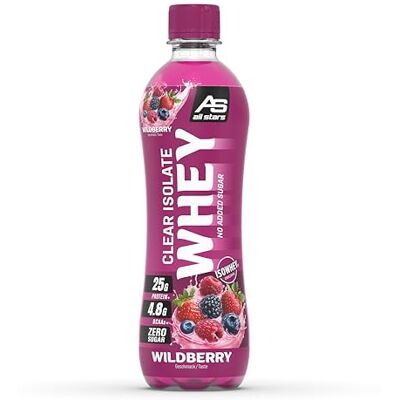 All Stars Clear Isolate Whey Protein Drink, 6 x 500ml Wildberry All Stars Clear Isolate Whey Protein Drink, 6 x 500ml Wildberry