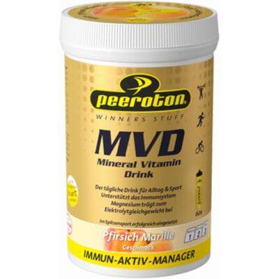 Peeroton MVD Mineral Vitamin Drink Pfirsich-Marille, Elektrolyt Pulver mit den 5 wesentlichen Elektrolyten plus Zink, Magnesium und Vitamin C regelmäßig einnehmen und das Immunsystem stärken, 300g Peeroton MVD Mineral Vitamin Drink Pfirsich-Marille, Elektrolyt Pulver mit den 5 wesentlichen Elektrolyten plus Zink, Magnesium und Vitamin C regelmäßig einnehmen und das Immunsystem stärken, 300g