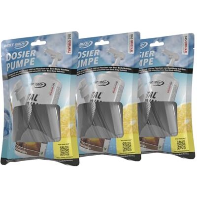 Best Body Nutrition 3x Dosierpumpe – für 500ml und 1000ml Flaschen – Sirup Pumpe Vital Drink ZEROP – Ein Hub entspricht 5 ml Konzentrat – Vital Drink Dosierpumpe (3er Pack) Best Body Nutrition 3x Dosierpumpe – für 500ml und 1000ml Flaschen – Sirup Pumpe Vital Drink ZEROP – Ein Hub entspricht 5 ml Konzentrat – Vital Drink Dosierpumpe (3er Pack)
