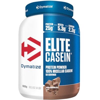 Dymatize Elite Casein Protein Pulver Rich Chocolate 1800g – Casein Eiweißpulver mit BCAAs Dymatize Elite Casein Protein Pulver Rich Chocolate 1800g – Casein Eiweißpulver mit BCAAs