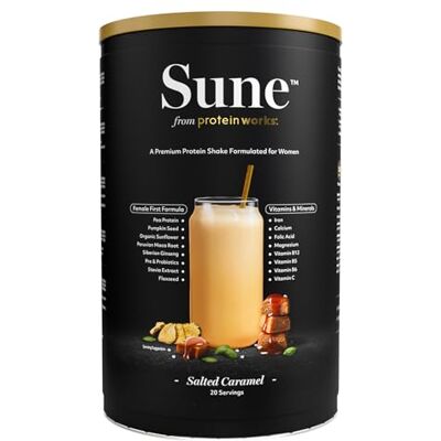 THE PROTEIN WORKS Protein Works Sune, Veganes Proteinpulver Für Frauen, Salted Caramel 600g 75+ Vorteile, Superfoods, Vitaminen und Mineralstoffen, Probiotika & Präbiotika, Eisen, Magnesium, Vitamin C THE PROTEIN WORKS Protein Works Sune, Veganes Proteinpulver Für Frauen, Salted Caramel 600g 75+ Vorteile, Superfoods, Vitaminen und Mineralstoffen, Probiotika & Präbiotika, Eisen, Magnesium, Vitamin C
