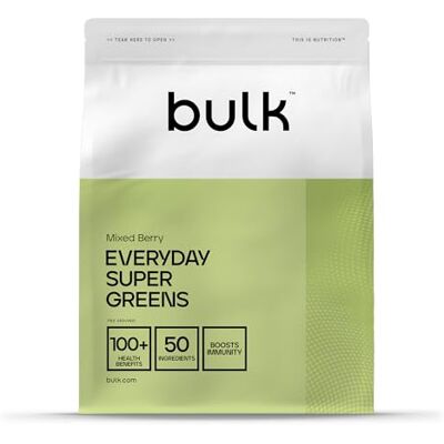 Bulk Everyday Super Greens Pulver Beerenmix 60 Portionen Mit 50 Vitaminen, Mineralien & Superfoods Reich an Vitamin C, D & B12 Unterstützt Immunität & Wohlbefinden Bulk Everyday Super Greens Pulver Beerenmix 60 Portionen Mit 50 Vitaminen, Mineralien & Superfoods Reich an Vitamin C, D & B12 Unterstützt Immunität & Wohlbefinden