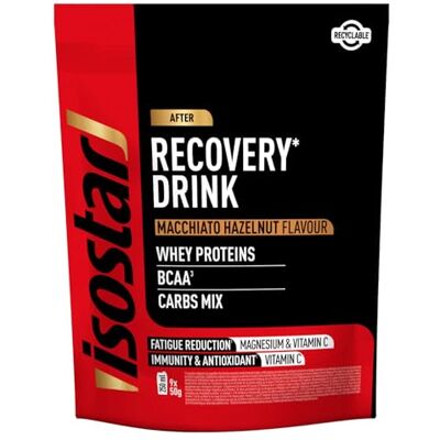ISOSTAD ISOSTAR – Long Energy Getränk – Geschmack Macchiato Haselnuss – Proteinisches Regenerationsgetränk in Pulverform mit Kohlenhydraten & Elektrolyten – Vitamine B2, B3, B6, C & E – 450 g ISOSTAD ISOSTAR – Long Energy Getränk – Geschmack Macchiato Haselnuss – Proteinisches Regenerationsgetränk in Pulverform mit Kohlenhydraten & Elektrolyten – Vitamine B2, B3, B6, C & E – 450 g