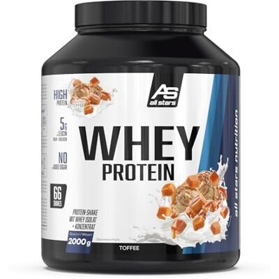 All Stars 100% Whey Protein Pulver 2000g Toffee All Stars 100% Whey Protein Pulver 2000g Toffee