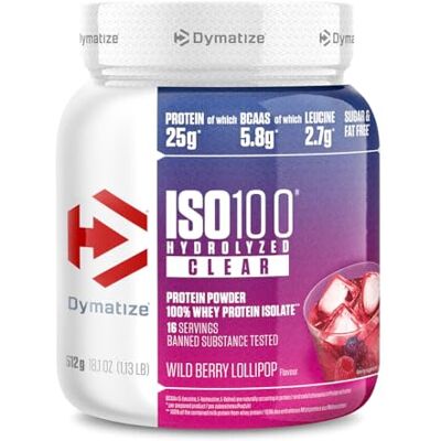 Dymatize ISO 100 Hydrolized Clear Wild Berry Lollipop 512g Whey Protein Pulver Dymatize ISO 100 Hydrolized Clear Wild Berry Lollipop 512g Whey Protein Pulver