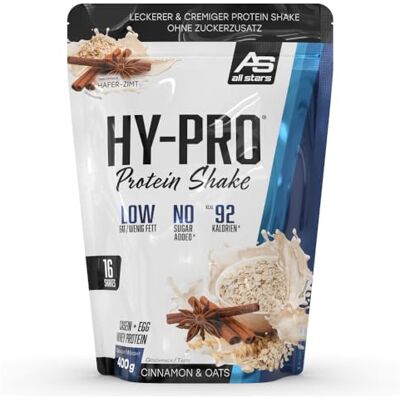 All Stars Hy-Pro Whey Protein Pulver ohne Zucker 400g Cinnamon-Oatmeal All Stars Hy-Pro Whey Protein Pulver ohne Zucker 400g Cinnamon-Oatmeal