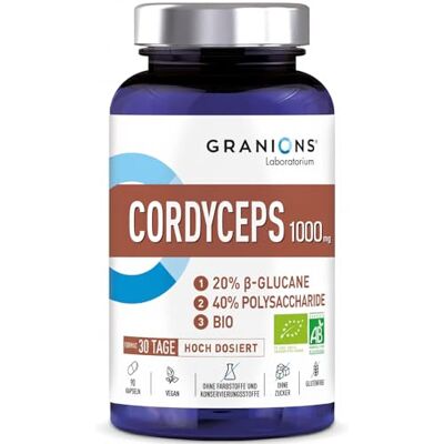 Granions Cordyceps Kapseln 1000 Mg Pilz Extrakt Hochdosiert Energie & Vitalität Cordyceps Pilz Kapseln Hochdosiert Natürliches Adaptogen Für Energie, Ausdauer & Vitalität Im Alltag Täglich Granions Cordyceps Kapseln 1000 Mg Pilz Extrakt Hochdosiert Energie & Vitalität Cordyceps Pilz Kapseln Hochdosiert Natürliches Adaptogen Für Energie, Ausdauer & Vitalität Im Alltag Täglich