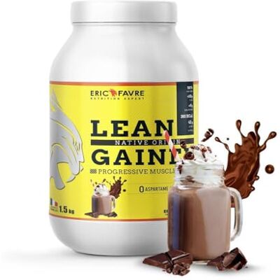 ERIC FAVRE Lean Gainer Schokolade – Tri-Source-Gainer (1,5 kg) Mit 50% Protein & 25% Kohlenhydraten Für Regeneration & Muskelaufbau ERIC FAVRE Lean Gainer Schokolade – Tri-Source-Gainer (1,5 kg) Mit 50% Protein & 25% Kohlenhydraten Für Regeneration & Muskelaufbau