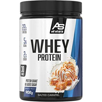 All Stars 100% Whey Protein Pulver 908g Salted Caramel All Stars 100% Whey Protein Pulver 908g Salted Caramel