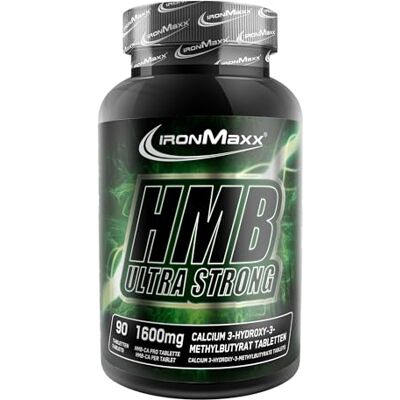 IronMaxx HMB Tabletten Ultra Strong 90 Stk. ß-Hydroxy-ß-Methylbutyrat hochdosiert, Aminosäure Leucin, Ergänzung zur Sporternährung IronMaxx HMB Tabletten Ultra Strong 90 Stk. ß-Hydroxy-ß-Methylbutyrat hochdosiert, Aminosäure Leucin, Ergänzung zur Sporternährung