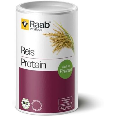 Raab Vitalfood Raab® Bio Reis-Protein Pulver (400 g) 80 % pflanzliches Eiweiß Mit 80 % pflanzlichem Eiweiß aus biologischem Anbau für Shakes und mehr vegan Raab Vitalfood Raab® Bio Reis-Protein Pulver (400 g) 80 % pflanzliches Eiweiß Mit 80 % pflanzlichem Eiweiß aus biologischem Anbau für Shakes und mehr vegan