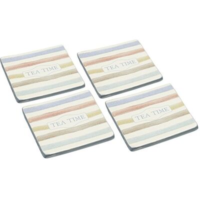 KitchenCraft Modell - Pastell Streifen Untersetzer - Drink Coasters KitchenCraft Modell - Pastell Streifen Untersetzer - Drink Coasters