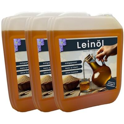 Hoyo Technology GmbH 15 Liter Leinöl Leinsamenöl frisch nativ kaltgepresstes Leinöl für gesunde Energie 3 X 5 Liter Hoyo Technology GmbH 15 Liter Leinöl Leinsamenöl frisch nativ kaltgepresstes Leinöl für gesunde Energie 3 X 5 Liter