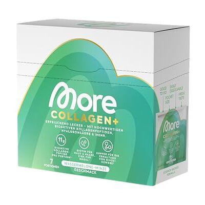 MORE NUTRITION MORE Collagen+ Box, 7 x 15 g, Watermelon Mint MORE NUTRITION MORE Collagen+ Box, 7 x 15 g, Watermelon Mint