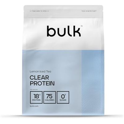 Bulk Clear Protein Whey- & Kollagen-Mischung 400 g 20 Portionen 18 g Protein 5 g BCAAs Schnelle Aufnahme Unterstützt Muskelaufbau Erfrischendes Getränk mit Geschmack Zitronen-Eistee Bulk Clear Protein Whey- & Kollagen-Mischung 400 g 20 Portionen 18 g Protein 5 g BCAAs Schnelle Aufnahme Unterstützt Muskelaufbau Erfrischendes Getränk mit Geschmack Zitronen-Eistee