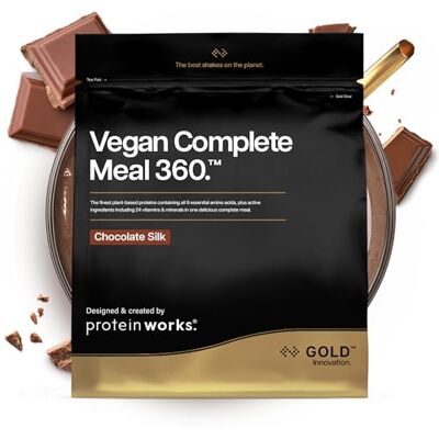 THE PROTEIN WORKS Protein Works Vegan Complete 360 Meal Vegan Meal Replacement Shake Veganes Mahlzeitenersatz Meal Replacement 5 Servings Doppel-Milchschokolade 500g THE PROTEIN WORKS Protein Works Vegan Complete 360 Meal Vegan Meal Replacement Shake Veganes Mahlzeitenersatz Meal Replacement 5 Servings Doppel-Milchschokolade 500g
