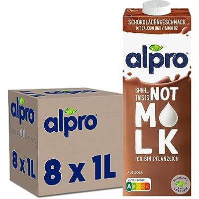 Alpro THIS IS NOT MLK Schokoladengeschmack Drink Pflanzlich 8x1L haltbar 100 Prozent pflanzlich enthält Calcium, Vitamine D sowie viele Ballaststoffe laktosefrei Alpro THIS IS NOT MLK Schokoladengeschmack Drink Pflanzlich 8x1L haltbar 100 Prozent pflanzlich enthält Calcium, Vitamine D sowie viele Ballaststoffe laktosefrei