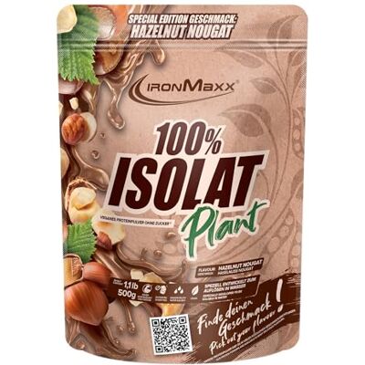 IronMaxx 100% Isolat Plant 500 g Haselnuss Veganes Proteinpulver mit Sojaproteinisolat 78 g Protein pro 100 g Zuckerfrei im Shake Ideal für Muskelaufbau & Fitness IronMaxx 100% Isolat Plant 500 g Haselnuss Veganes Proteinpulver mit Sojaproteinisolat 78 g Protein pro 100 g Zuckerfrei im Shake Ideal für Muskelaufbau & Fitness