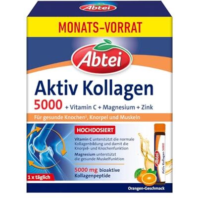 Abtei Aktiv Kollagen 5000 Kollagen-Ampullen für gesunde Knochen 30 St. Abtei Aktiv Kollagen 5000 Kollagen-Ampullen für gesunde Knochen 30 St.