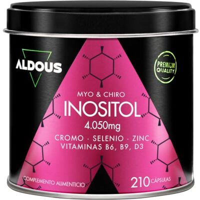 Aldous Bio Myo-Inositol + D-Chiro-Inositol 4050 mg – 210 Kapseln – mit Zink, B6 Aldous Bio Myo-Inositol + D-Chiro-Inositol 4050 mg – 210 Kapseln – mit Zink, B6