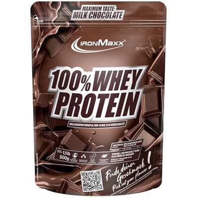 IronMaxx 100% Whey Protein Pulver 500g Schokolade Cremiger Eiweißshake mit BCAAs & EAAs High Protein, Low Carb & zuckerarm Ideal für Muskelaufbau & Fitness IronMaxx 100% Whey Protein Pulver 500g Schokolade Cremiger Eiweißshake mit BCAAs & EAAs High Protein, Low Carb & zuckerarm Ideal für Muskelaufbau & Fitness