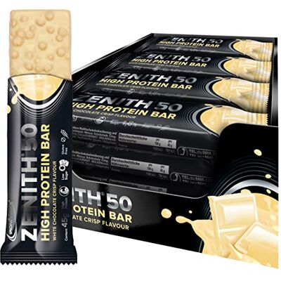 IronMaxx Zenith 50 High Protein Bar White Chocolate Crisp 16x45g Eiweißriegel mit 50% Protein Low Sugar Snack mit cremiger Umhüllung High Proteinriegel für Muskelaufbau, Diät & Fitness IronMaxx Zenith 50 High Protein Bar White Chocolate Crisp 16x45g Eiweißriegel mit 50% Protein Low Sugar Snack mit cremiger Umhüllung High Proteinriegel für Muskelaufbau, Diät & Fitness