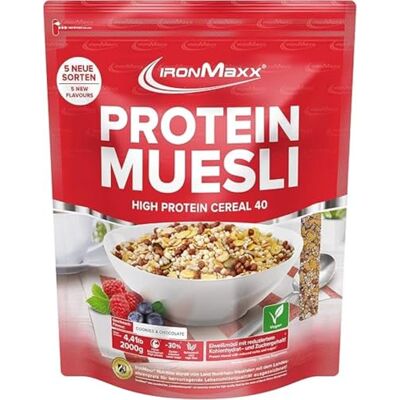 IronMaxx Veganes Protein Müsli Banane - Protein Müsli Kekse & Schokolade IronMaxx Veganes Protein Müsli Banane - Protein Müsli Kekse & Schokolade