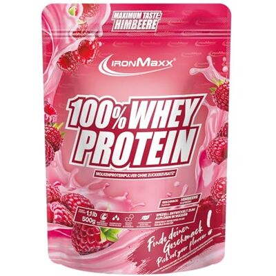 IronMaxx Himbeer 100% Whey Protein - Proteinpulver - 500g IronMaxx Himbeer 100% Whey Protein - Proteinpulver - 500g