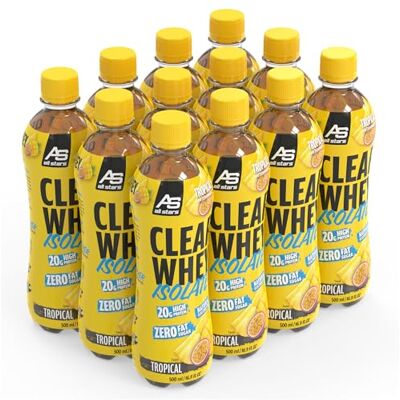 All Stars Clears Whey Isolate Protein Drink 12 x 500ml Tropical All Stars Clears Whey Isolate Protein Drink 12 x 500ml Tropical