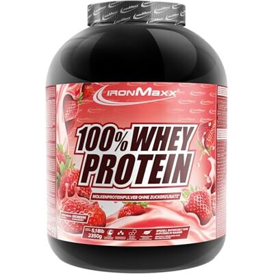 IronMaxx 100% Whey Protein Erdbeere - Proteinpulver IronMaxx 100% Whey Protein Erdbeere - Proteinpulver