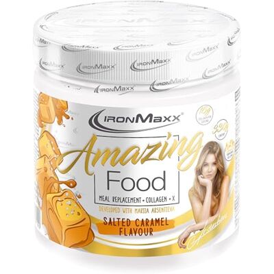 IronMaxx Amazing Food Mahlzeitenersatz Salted Caramel 330g Dose Mit Collagen, High Protein und Glutenfrei, mit hochwertigem Kollagen, In Kooperation mit Mariia IronMaxx Amazing Food Mahlzeitenersatz Salted Caramel 330g Dose Mit Collagen, High Protein und Glutenfrei, mit hochwertigem Kollagen, In Kooperation mit Mariia