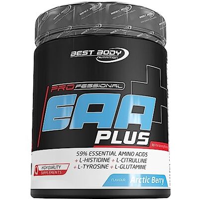 Best Body Nutrition EAA Pulver Professional Plus 450g Arctic Berry – Vegan Amino Komplex mit 8 essentiellen Aminosäuren – Laktosefrei – Zuckerfrei – Ohne Aspartam – Training & Alltag Best Body Nutrition EAA Pulver Professional Plus 450g Arctic Berry – Vegan Amino Komplex mit 8 essentiellen Aminosäuren – Laktosefrei – Zuckerfrei – Ohne Aspartam – Training & Alltag