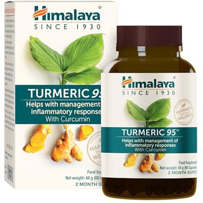 Himalaya Kurkuma 95 Supplement mit Curcumin/Curcuminoiden, unterstützt das Immunsystem, Widerstand gegen Allergien, 600 mg, Vegan, Glutenfrei, 60 Kapseln Himalaya Kurkuma 95 Supplement mit Curcumin/Curcuminoiden, unterstützt das Immunsystem, Widerstand gegen Allergien, 600 mg, Vegan, Glutenfrei, 60 Kapseln