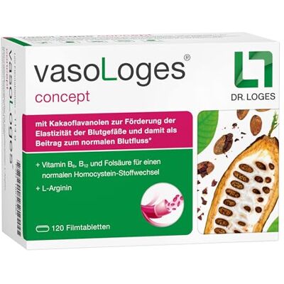 Dr. Loges vasoLoges concept, 120 Filmtabletten, Unterstützung der Gefäßgesundheit* Dr. Loges vasoLoges concept, 120 Filmtabletten, Unterstützung der Gefäßgesundheit*