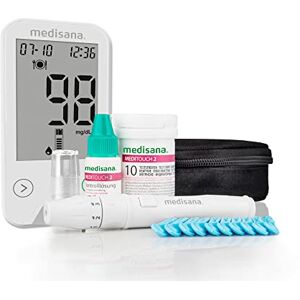 Medisana MediTouch 2 Mg/dL Blutzuckermessgerät, Starterset Mit Teststreifen Für Diabetiker, Lanzetten Zur Blutzuckerkontrolle, Diabetes-Set, Schnelltest Medisana MediTouch 2 Mg/dL Blutzuckermessgerät, Starterset Mit Teststreifen Für Diabetiker, Lanzetten Zur Blutzuckerkontrolle, Diabetes-Set, Schnelltest
