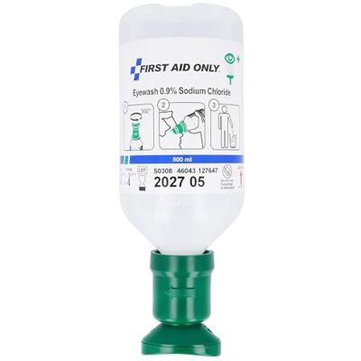First Aid Only Augenspülflasche 500m Natriumchloridlösung (0,9%) / Erste-Hilfe Augendusche mit Kochsalzlösung Effektive Augenreinigung bei Verletzungen oder Verschmutzungen P-44011 00 First Aid Only Augenspülflasche 500m Natriumchloridlösung (0,9%) / Erste-Hilfe Augendusche mit Kochsalzlösung Effektive Augenreinigung bei Verletzungen oder Verschmutzungen P-44011 00