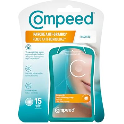 Compeed Diskrete Pflaster mit Hydrokolloiden, reinigt, dimuliert und schützt für den täglichen Gebrauch, 15 Pflaster à 1,5 x 1,5 cm Compeed Diskrete Pflaster mit Hydrokolloiden, reinigt, dimuliert und schützt für den täglichen Gebrauch, 15 Pflaster à 1,5 x 1,5 cm