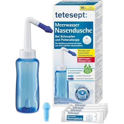 tetesept Meerwasser Nasendusche Set (inkl. 4 Beutel Nasenspülsalz) tetesept Meerwasser Nasendusche Set (inkl. 4 Beutel Nasenspülsalz)